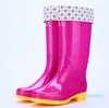 AS553 Женщины Rainboots Мода Коленые Высокие Высокие Ботинки Дождь Стиль Водонепроницаемые Бутсы Резина Резиновые Работы Водообоищевые Дорожки