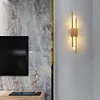 Wall Lamp Modern LED Bedside Bedroom Gold Sconce Minimalist Long Strip Living Room Aisle Nordic Lighting Indoor Decoration Light