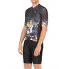 Completi da corsa PISSEI Maglia da ciclismo Estate Uomo Maniche corte Pantaloncini con bretelle Abbigliamento Roupa De Ciclismo Pro Team Bike Uniform Mtb Wear