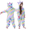 kids winter stich pajamas children panda dinosaur sleepwear unicorn kigurumi onesies for boys girls blanket sleeper baby costume 211130