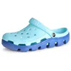 GAI 2021 Su geçirmez yaz deliği ayakkabıları terlikleri Kadınların Yumuşak Çözük Dış Aşınma Yarım Dreag Hemşire Sandalları Kalın Çıkarılmış Erkekler Kadınlar İki Kontrastlı Renkli Plaj Bahçesi