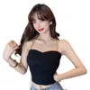 WOMENGAGA Spring Summer Sexy Chain Vest Short Navel Base Sling Tank Tops Korean Women Crop Top Tunic Gothic FW61 210603