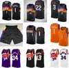 قمصان كرة السلة Devin 1 Booker Chris 3 Paul Deandre 22 Ayton Men Charles 34 Barkley Steve 13 Nash Super_NO1_Jerseys 531