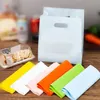 Plastic Drankdrager Take Out Bag Dessert Verpakking Voedsel Bakken Bakkerij Cake Tote Cosmetische Winkelen Bakken Effen Kleur