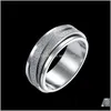 Anelli Drop Delivery 2021 Fashion Titanium Rotate Rotation Men Ring Band Eternity Male For Engagement Wedding Jewelry R4637 Cjksn