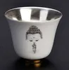 Bouddha Céramique 999 Argent Zen Tasse Tasse Unique