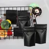 9 Size Matte Black Smell Proof Stand Up Bags Resealable Mylar Bags Foil Pouch Double-Sided Self seal Bag Wholesale LX4225