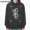 Gonthwid Harajuku Toy Bear Print Hooded Sweatshirts Streetwear Hip Hop Casual Pullover Hoodies Mens Mode Uitloper Tops 210819