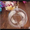 Decorations Transparent Fillable Decoration White Ball Clear Bauble Ornament Supply For Romantic Wedding Christmas Tree 50Mm80Mm Wen44 Cbo2G