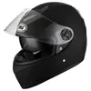 2021 Matte Black Full Face Motorcycle Helm met Dual Lens Motor Motocross Helm Dot voor de mens voor volwassenen Q0630