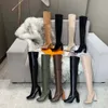 designer über knie stiefel