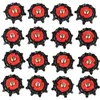 GOLF TRAINING AIDS 16 STKS Outdoor Schoen Spikes Schroefdelen Zacht rubber voor sportschoenen (rood / zwart)