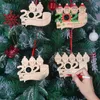 Hot Selling Christmas Diy2020 En Familj Diy Handskriven Namn Mask Julgran Hängsmycke Hängsmycke Trä Decoration