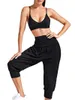 Women Two-piece Tracksuit Gym Outfit Spaghetti Strap Sexy Bra With High Waist Cropped Trousers Set Workout Running Sportswear Yoga