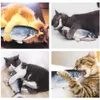 Electric Flopping Fish Moving Cat Kicker Toy Realistic Floppy Wiggle nip Toys Plush Interactive 211026335w3202534
