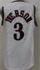 Vintage Georgetown HOYAS College Allen Iverson Jerseys 3 Mannen Basketbal Wilt Chamberlain 13 Blauw Zwart Wit Rood Groen Geel 100% Stitched Size S-3XL