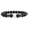 Lava Rock Oil Parfym Diffuser Beads Strands Armband Yofa Chakra Armband Bangle Manschett Kvinnor Män modesmycken Will och Sandy