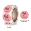 1 tum tryckt rosa tack självhäftande klistermärke etikett 3 design bröllop gåvor förpackning klistermärken alla hjärtans dag presentförpackningsetiketter