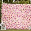 60X40cm Artificial Hydrangea Flower Wall Panel Photography Props Home Backdrop Decoration DIY Wedding Arch Fake Flowers