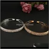 Droga de charme Droga 2021 Estilo de alta qualidade Noble Woman Crystal Bangle Gifts Jóias Manual puro Bracelets ajustáveis ​​para casais Aniversário