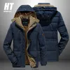 Militärförtjock Fleece Winter Jacket Mens Casual Hooded Pilot Cargo Coats Varm Högkvalitativ Parka Male Multipelfickor Outwear 210603