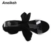 Aneikeh Fashion Sexy Women Shoes Peep Toe PVC Transparent Heel Wedges High Heels Sandals Gladiator Cross Strap Lace-Up Pumps 210402