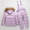 -30 warme Daunenjacke für Mädchen, Kleidung, Mantel, 2–8 Jahre, Kinderkleidung, Jungen-Oberbekleidung, Schneeanzug, Kinder, Winterparka, Echtpelz, Overall H0909