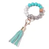 NEWTASSELS BOIS BOIS PELCHAIN ​​CLOUCHE PERCEILLE DE SILICONE BRACELET FORT FAVORISER CUIR CLÉ CLÉ D'ALIMENTAIRES Porte-clés de silicium Grade Porte-clés Pendentif Mode Rre107