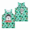 Män film TV-serie 0 El Chapo Basketball Jersey Coco Greenery Pablo Escobar Tackover Broderi och Sy för sportfläktar Röd Svart Grön Beige Färg Andas