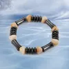 Bracciale magnetico Bracciale a forma di pietra terapia di pietra magneta perle di ematite per perle di bracciale uomini de gioielli