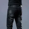 Jeans Automne Hommes Slim Fit Petits Pieds International Spécial Coréen Broderie Marée Marque Long Pantalon