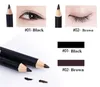Eyes Makeup Two Way Eyebrow Eyeliner Pen Eye Lip Liner Pencil with Aloe Vera & Vitamin E Brown Black