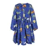 W.L.Mongoon dziewczynek jesień sukienka z długim rękawem 2021 marki dzieci sukienka księżniczka kostium Boże Narodzenie zwierząt Drukuj dzieci sukienki Q0716