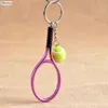 Mini raquette de Tennis pendentif porte-clés porte-clés porte-clés anneau Finder Holer accessoires pour cadeaux de fête des amoureux