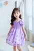 Girl's Dresses Summer Toddler Sweet Cute Princess Dress Girls Smocked Butterfly Print Puff Sleeve Square Collar A-line 1460 B3