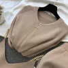 Dames Tweedelige Broek Elegante Gebreide Pak Dames Zipper Cardigan Jacket Jas + Ketting Vest Elastische Harem 3 Stks Set Tracksuit Plus Size Swea