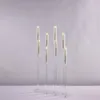 No candle including)Tall 8 heads Candelabra Crystal Candelabrum Wedding Centerpieces Acrylic Clear Candle Holder senyu495