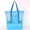 Duża Dwuwarstwowa Warstwa Izolowana Picnic Zakupy Lato Net Handbag Tote Tote Cooler Bottom Beach Torba