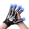 Gants lumineux LED squelette d'Halloween Défilé de Noël Performance gants chauds flash T2I52959