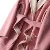 Women's Wool Women's & Blends Autumn And Winter Pure Coat Casual Hooded Cardigan Handmade Cashmere Double-Sided Jacket Women Both Sides