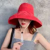Fishing Man Hat Unisex Summer Foldable Bucket Cap Women Outdoor Sunscreen Cotton Fishing Hats Girl Solid Color Shade Caps TG0188 G220311