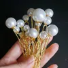 Woman U-shaped Pins Wedding Pearl Hair Clips Stick Alloy Hairpin for Bridal Jewelry Tiara Accessories Hairstyle Design Tools