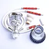 Shisha Arabian hookah with double pipes glass bottom metal stem full set water pipe Hookah