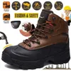 CUNGEL Erkekler Kış Güvenlik Ayakkabıları Çelik Burunlu Günlük Ayakkabılar Delinmeye Dayanıklı Hafif İş Güvenliği Sneakers İçin Erkekler 211.007