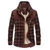 Hommes Vestes Marque Veste D'hiver Hommes Épais Chaud Polaire Manteau Mâle Plaid Pur Coton Cachemire Outwear Taille M-3XL