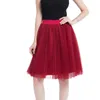 Röcke Sroger Mode Frauen hohe Taille 4 Schichten Mesh Tulle Rock Girl's Solid Gothic Harajuku Jupe Femme Falda Etek Saia Midi D1