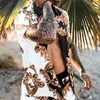 Plus Maten 3XL mannen Casual vintage Shirts Korte Mouw Zomer Hawaiian Shirt Loose Fit Print Patroon Man Kleding xxxl Blouse