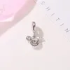 Fit Pandora Charm Bilezik Avrupa Gümüş Charms Karikatür Fare Taç Kristal Dangle Kolye Boncuk Kadınlar Için DIY Yılan Zincir Bileklik Kolye Takı