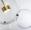 Lustre chaud/blanc éclairage créatif bulle de verre clair LED pour salle à manger luminaire lampes suspendues