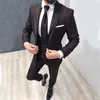 Kraliyet Mavi Resmi Erkekler Slim Fit Suits 3 Parça Düğün Smokin Için Damat Balo Erkek Moda Kostüm Ceket Pantolon Yeni Yelek Ile X0909